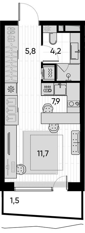 Apartment Sale, 31.1平方米 at Pride, Polkovaya Street, 1с27, Moscow, Russia #1 Apartment Sale, 31.1平方米 at Pride, Polkovaya Street, 1с27, Moscow, Russia #1