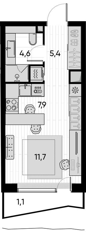 Apartment Sale, 30.7 sq. m. at Pride, Polkovaya Street, 1с27, Moscow, Russia #1 Apartment Sale, 30.7 sq. m. at Pride, Polkovaya Street, 1с27, Moscow, Russia #1