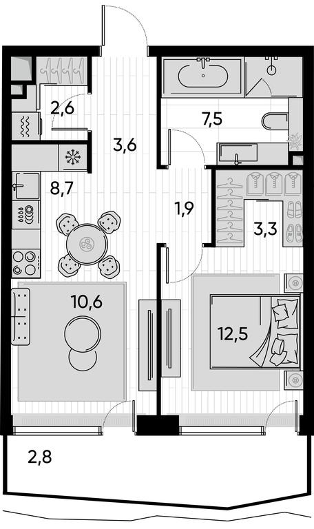 Продажа 1-комн. квартиры, 53,5 м² в ЖК «Прайд (Pride)», Полковая улица, 1с27, Москва, Россия #1 Продажа 1-комн. квартиры, 53,5 м² в ЖК «Прайд (Pride)», Полковая улица, 1с27, Москва, Россия #1