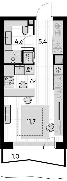 Apartment Sale, 30.5平方米 at Pride, Polkovaya Street, 1с27, Moscow, Russia #1 Apartment Sale, 30.5平方米 at Pride, Polkovaya Street, 1с27, Moscow, Russia #1