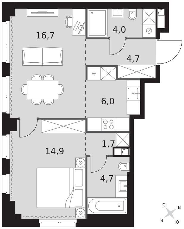 2-BD Apartment Sale, 52.7 sq. m. at Sydney City, Shenogina Street, 2, Moscow, Russia #1 2-BD Apartment Sale, 52.7 sq. m. at Sydney City, Shenogina Street, 2, Moscow, Russia #1