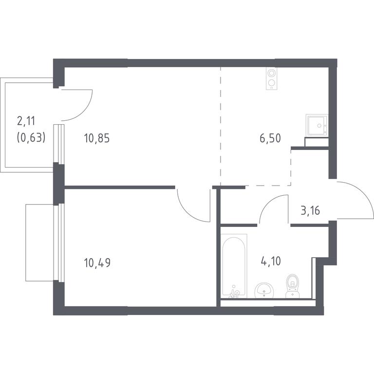 Apartment Sale, 35.73 sq. m. at Prigorod Lesnoe, Molodyozhny bulvar, 6, derevnya Misaylovo, Leninskiy City District, Moscow Region, Russia #1 Apartment Sale, 35.73 sq. m. at Prigorod Lesnoe, Molodyozhny bulvar, 6, derevnya Misaylovo, Leninskiy City District, Moscow Region, Russia #1