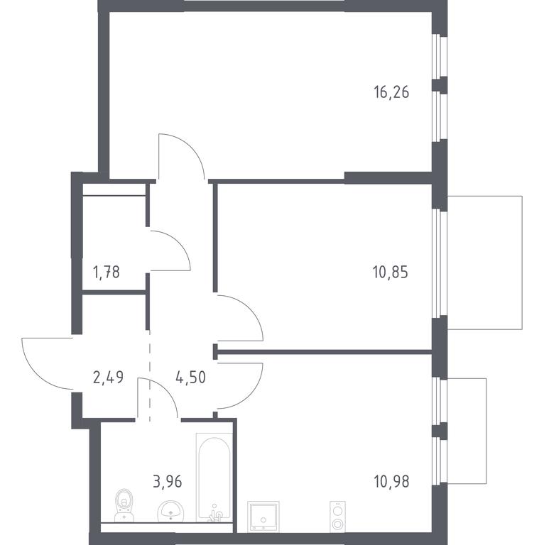 1-BD Apartment Sale, 50.82 sq. m. at Prigorod Lesnoe, Molodyozhny bulvar, 6, derevnya Misaylovo, Leninskiy City District, Moscow Region, Russia #1 1-BD Apartment Sale, 50.82 sq. m. at Prigorod Lesnoe, Molodyozhny bulvar, 6, derevnya Misaylovo, Leninskiy City District, Moscow Region, Russia #1
