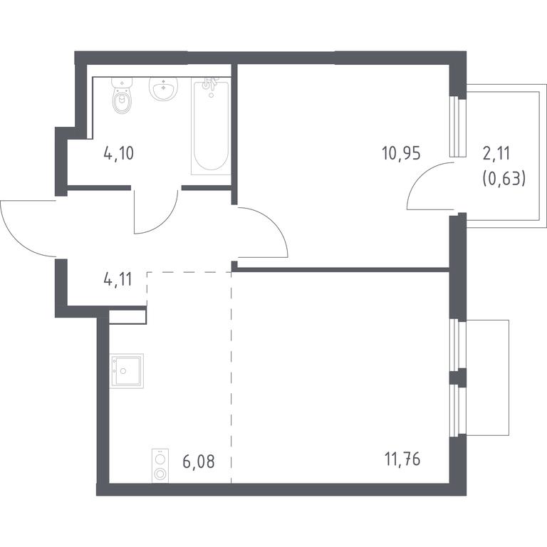Apartment Sale, 37.63 sq. m. at Prigorod Lesnoe, Molodyozhny bulvar, 6, derevnya Misaylovo, Leninskiy City District, Moscow Region, Russia #1 Apartment Sale, 37.63 sq. m. at Prigorod Lesnoe, Molodyozhny bulvar, 6, derevnya Misaylovo, Leninskiy City District, Moscow Region, Russia #1