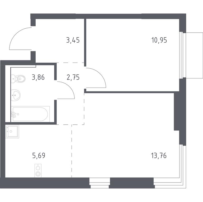 Apartment Sale, 40.46 sq. m. at Prigorod Lesnoe, Molodyozhny bulvar, 6, derevnya Misaylovo, Leninskiy City District, Moscow Region, Russia #1 Apartment Sale, 40.46 sq. m. at Prigorod Lesnoe, Molodyozhny bulvar, 6, derevnya Misaylovo, Leninskiy City District, Moscow Region, Russia #1