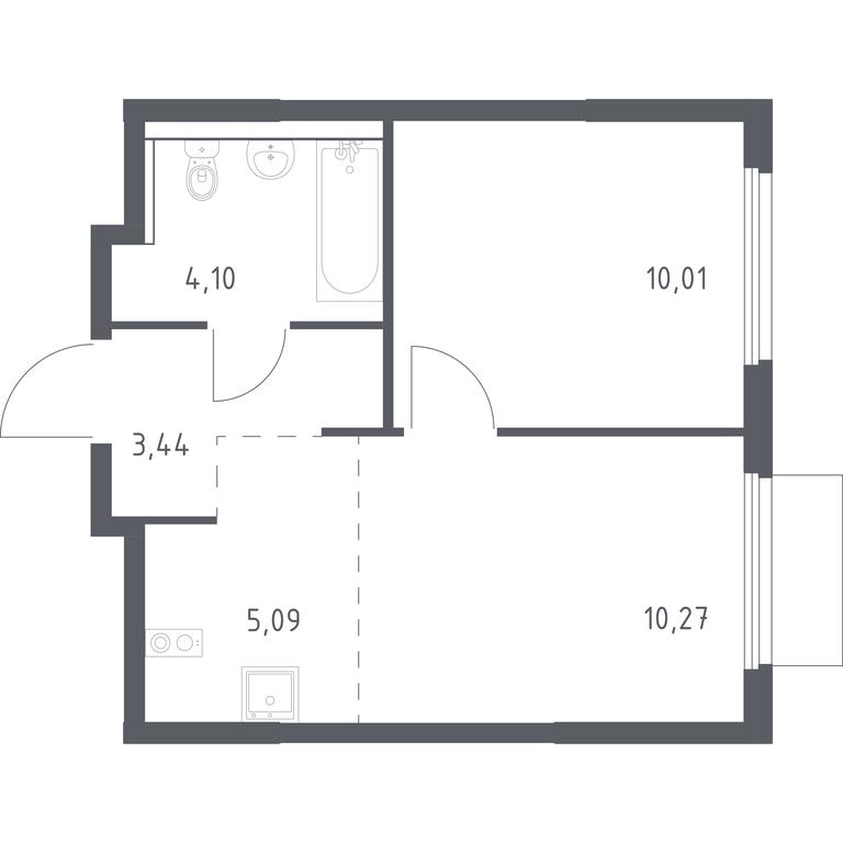 Apartment Sale, 32.91 sq. m. at Prigorod Lesnoe, Molodyozhny bulvar, 6, derevnya Misaylovo, Leninskiy City District, Moscow Region, Russia #1 Apartment Sale, 32.91 sq. m. at Prigorod Lesnoe, Molodyozhny bulvar, 6, derevnya Misaylovo, Leninskiy City District, Moscow Region, Russia #1