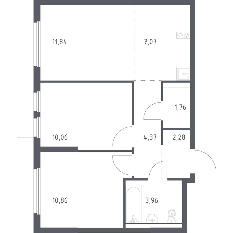 1-BD Apartment Sale, 52.2 sq. m. at Prigorod Lesnoe, Molodyozhny bulvar, 6, derevnya Misaylovo, Leninskiy City District, Moscow Region, Russia #1 1-BD Apartment Sale, 52.2 sq. m. at Prigorod Lesnoe, Molodyozhny bulvar, 6, derevnya Misaylovo, Leninskiy City District, Moscow Region, Russia #1