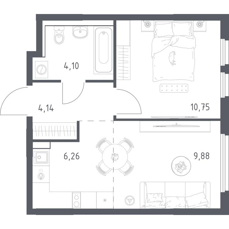Apartment Sale, 35.13 sq. m. at Prigorod Lesnoe, Molodyozhny bulvar, 6, derevnya Misaylovo, Leninskiy City District, Moscow Region, Russia #2 Apartment Sale, 35.13 sq. m. at Prigorod Lesnoe, Molodyozhny bulvar, 6, derevnya Misaylovo, Leninskiy City District, Moscow Region, Russia #2