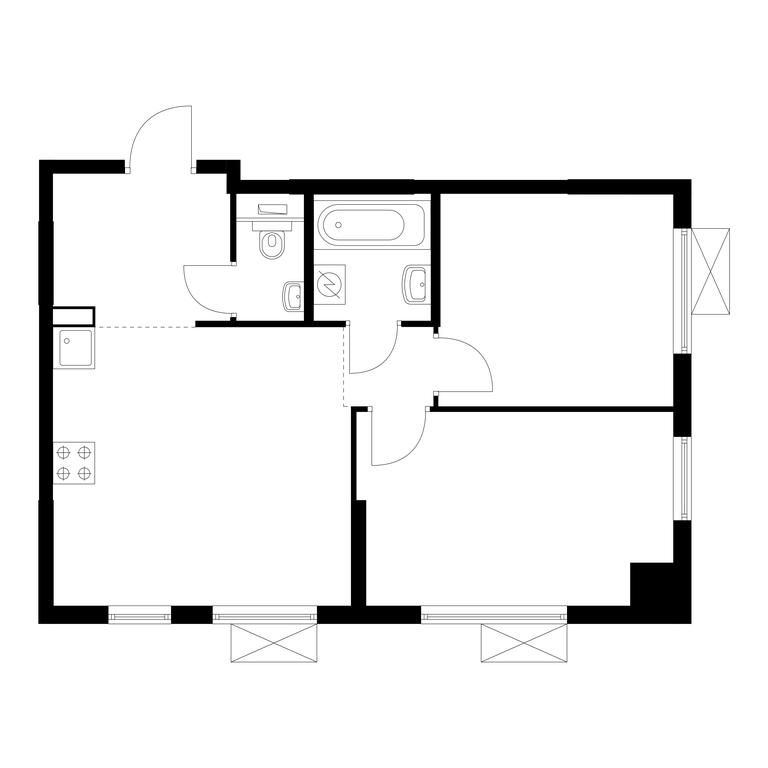 2-BD Apartment Sale, 50.6 sq. m. at Volzhskiy Park, 1st Grayvoronovsky Drive, 3с11, Moscow, Russia #1