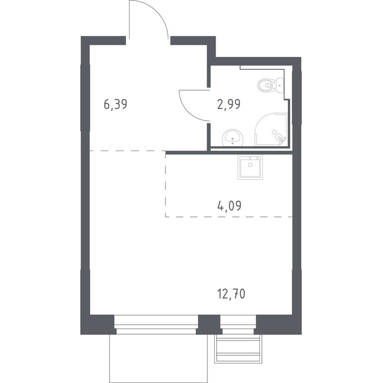 Apartment Sale, 26.17 sq. m. at Rublevskiy Kvartal, Laykovo Green Quarter, zhiloy kompleks Gorod-sobytiye Laykovo, selo Laykovo, Odintsovskiy City District, Moscow Region, Russia #1