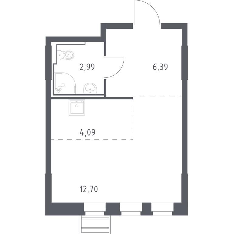Apartment Sale, 26.17 sq. m. at Rublevskiy Kvartal, Laykovo Green Quarter, zhiloy kompleks Gorod-sobytiye Laykovo, selo Laykovo, Odintsovskiy City District, Moscow Region, Russia #1