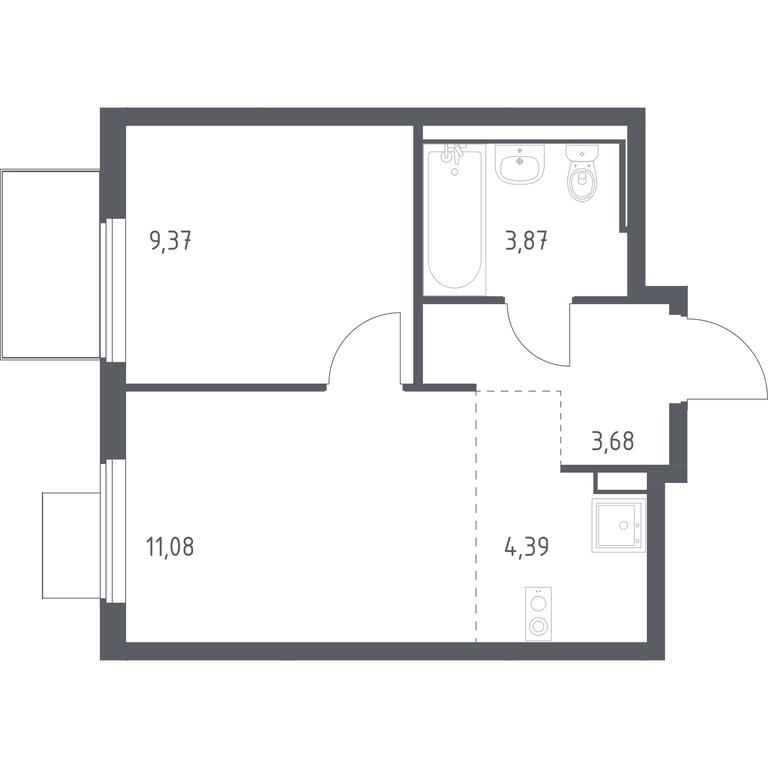 Apartment Sale, 32.39 sq. m. at Gorki Park, Shkolnaya ulitsa, 2, derevnya Korobovo, Leninskiy City District, Moscow Region, Russia #1 Apartment Sale, 32.39 sq. m. at Gorki Park, Shkolnaya ulitsa, 2, derevnya Korobovo, Leninskiy City District, Moscow Region, Russia #1