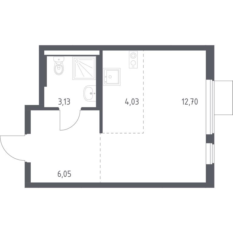 Apartment Sale, 25.91 sq. m. at Gorki Park, Shkolnaya ulitsa, 2, derevnya Korobovo, Leninskiy City District, Moscow Region, Russia #1