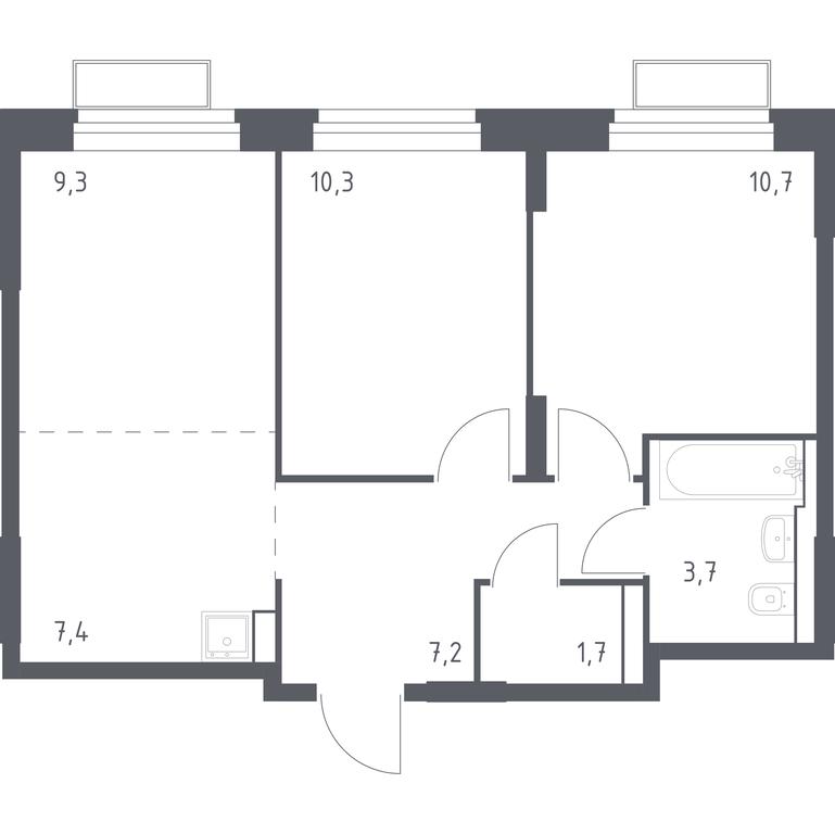 1-BD Apartment Sale, 50.23 sq. m. at Kvartal Strogino, zhiloy kompleks Kvartal Strogino, Krasnogorsk, Moscow Region, Russia #1 1-BD Apartment Sale, 50.23 sq. m. at Kvartal Strogino, zhiloy kompleks Kvartal Strogino, Krasnogorsk, Moscow Region, Russia #1