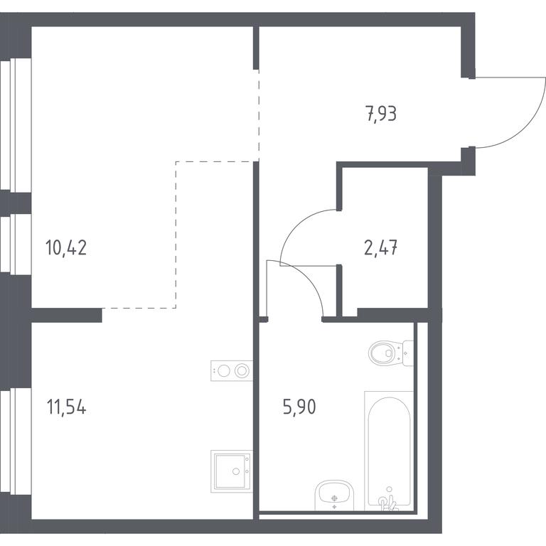 Apartment Sale, 38.26平方米 at Molzhaninovo, Leningradskoye Highway, 229, Moscow, Russia #1