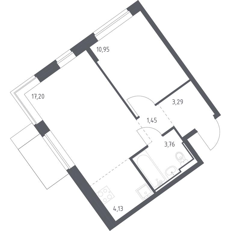 Apartment Sale, 40.78平方米 at Molzhaninovo, Leningradskoye Highway, 229, Moscow, Russia #1