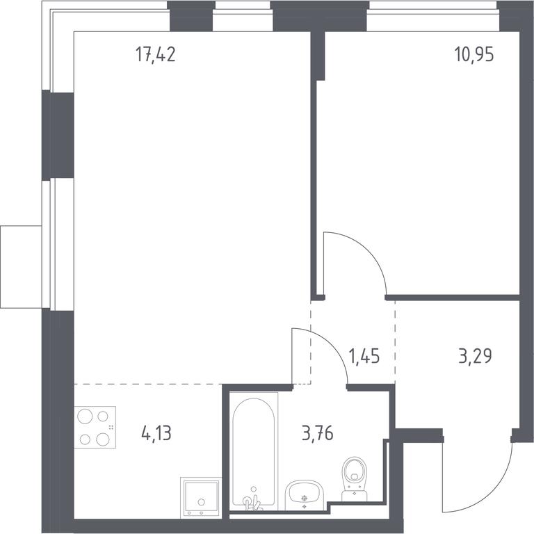 Apartment Sale, 41平方米 at Molzhaninovo, Leningradskoye Highway, 229, Moscow, Russia #1