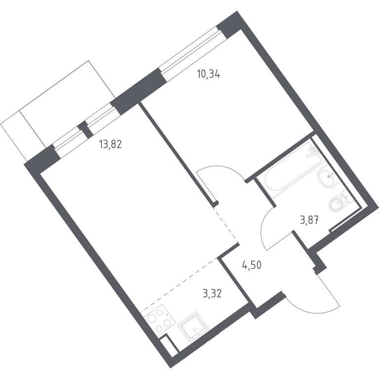 Apartment Sale, 35.85平方米 at Molzhaninovo, Leningradskoye Highway, 229, Moscow, Russia #1