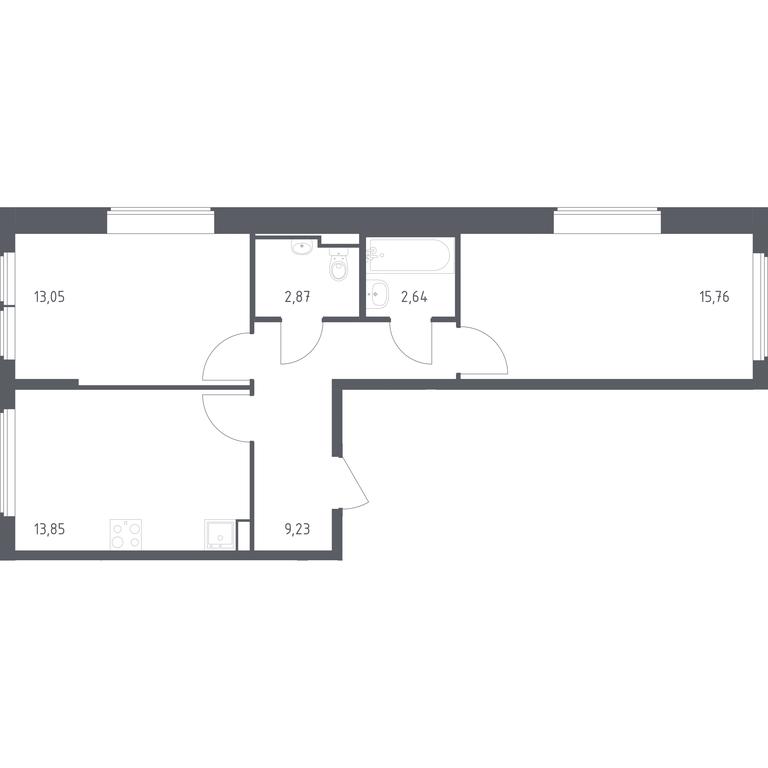 1-BD Apartment Sale, 57.4 sq. m. at Ostafevo, Ostafyevskoe Highway, 12к1, Ryazanovskoe Settlement, Moscow, Russia #1 1-BD Apartment Sale, 57.4 sq. m. at Ostafevo, Ostafyevskoe Highway, 12к1, Ryazanovskoe Settlement, Moscow, Russia #1