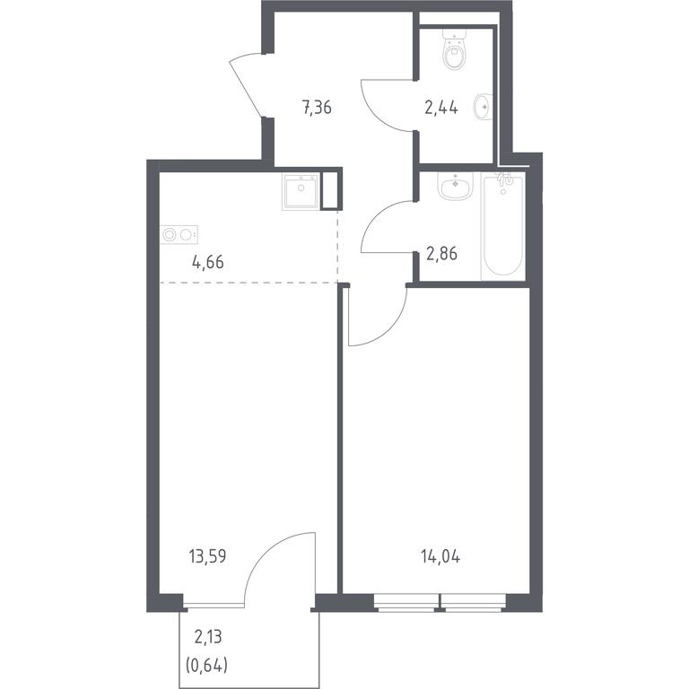 Apartment Sale, 45.59平方米 at Ostafevo, Ostafyevskoe Highway, 12к1, Ryazanovskoe Settlement, Moscow, Russia #1 Apartment Sale, 45.59平方米 at Ostafevo, Ostafyevskoe Highway, 12к1, Ryazanovskoe Settlement, Moscow, Russia #1