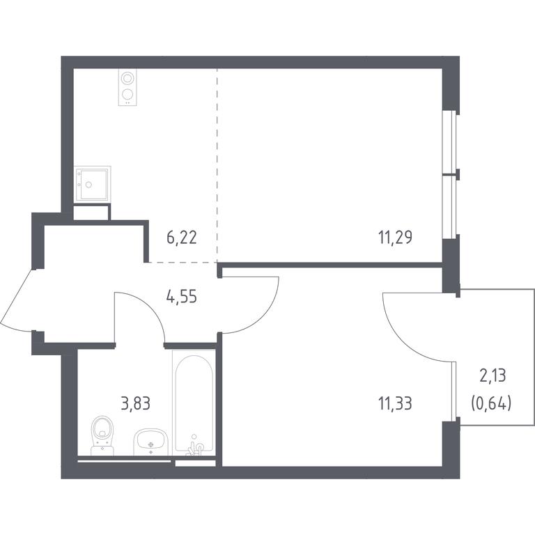 Apartment Sale, 37.86平方米 at Ostafevo, Ostafyevskoe Highway, 12к1, Ryazanovskoe Settlement, Moscow, Russia #1 Apartment Sale, 37.86平方米 at Ostafevo, Ostafyevskoe Highway, 12к1, Ryazanovskoe Settlement, Moscow, Russia #1