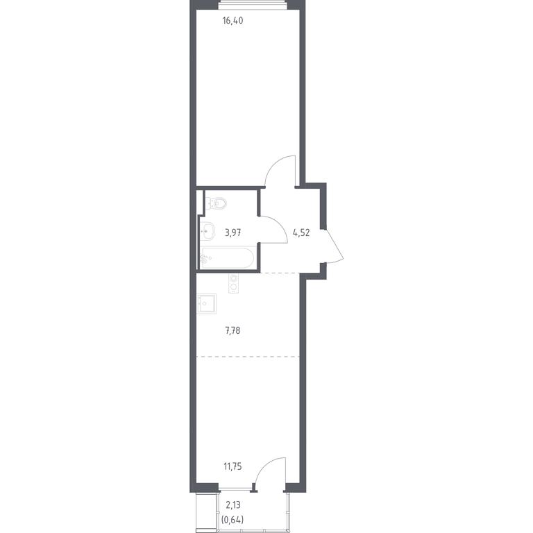 Apartment Sale, 45.06 sq. m. at Ostafevo, Ostafyevskoe Highway, 12к1, Ryazanovskoe Settlement, Moscow, Russia #1