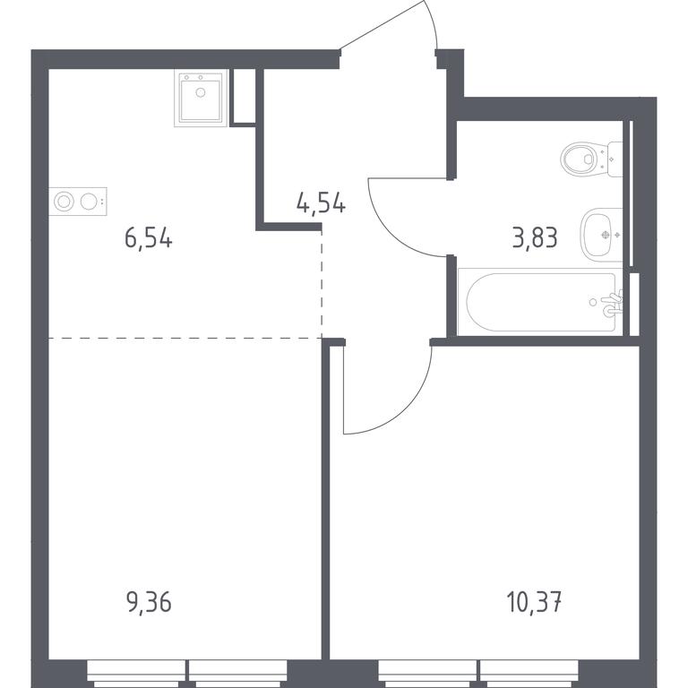 Apartment Sale, 34.64 sq. m. at Ostafevo, Ostafyevskoe Highway, 12к1, Ryazanovskoe Settlement, Moscow, Russia #1