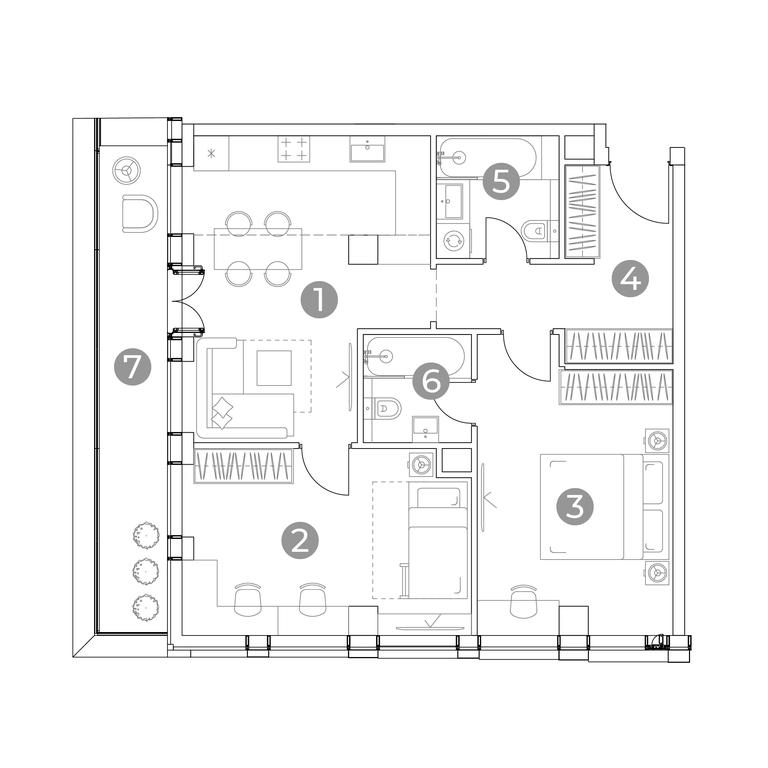 2-BD Apartment Sale, 76.5 sq. m. at Emotion, 2nd Silikatny Drive, 8, Moscow, Russia #1 2-BD Apartment Sale, 76.5 sq. m. at Emotion, 2nd Silikatny Drive, 8, Moscow, Russia #1