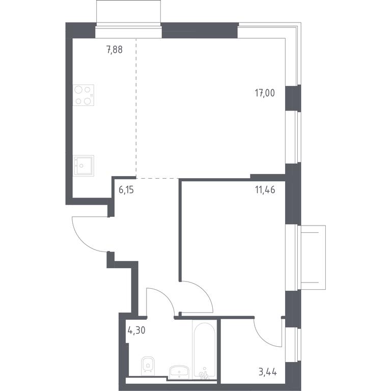 Apartment Sale, 50.23 sq. m. at Kvartal Domashnij, Donetskaya Street, 30с11, Moscow, Russia #1 Apartment Sale, 50.23 sq. m. at Kvartal Domashnij, Donetskaya Street, 30с11, Moscow, Russia #1