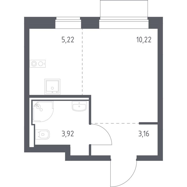 Apartment Sale, 22.52 sq. m. at Kvartal Domashnij, Donetskaya Street, 30с11, Moscow, Russia #1