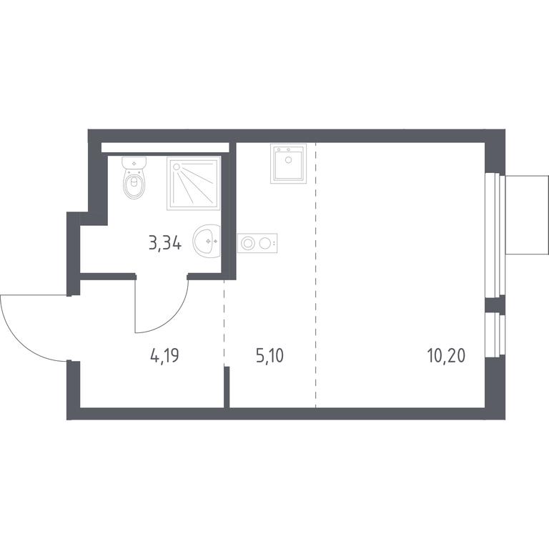 Apartment Sale, 22.83 sq. m. at Gorki Park, Shkolnaya ulitsa, 2, derevnya Korobovo, Leninskiy City District, Moscow Region, Russia #1 Apartment Sale, 22.83 sq. m. at Gorki Park, Shkolnaya ulitsa, 2, derevnya Korobovo, Leninskiy City District, Moscow Region, Russia #1