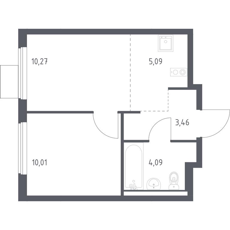 Apartment Sale, 32.92 sq. m. at Gorki Park, Shkolnaya ulitsa, 2, derevnya Korobovo, Leninskiy City District, Moscow Region, Russia #1 Apartment Sale, 32.92 sq. m. at Gorki Park, Shkolnaya ulitsa, 2, derevnya Korobovo, Leninskiy City District, Moscow Region, Russia #1