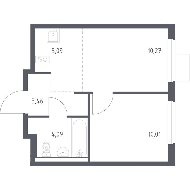 Apartment Sale, 32.92 sq. m. at Gorki Park, Shkolnaya ulitsa, 2, derevnya Korobovo, Leninskiy City District, Moscow Region, Russia #1 Apartment Sale, 32.92 sq. m. at Gorki Park, Shkolnaya ulitsa, 2, derevnya Korobovo, Leninskiy City District, Moscow Region, Russia #1