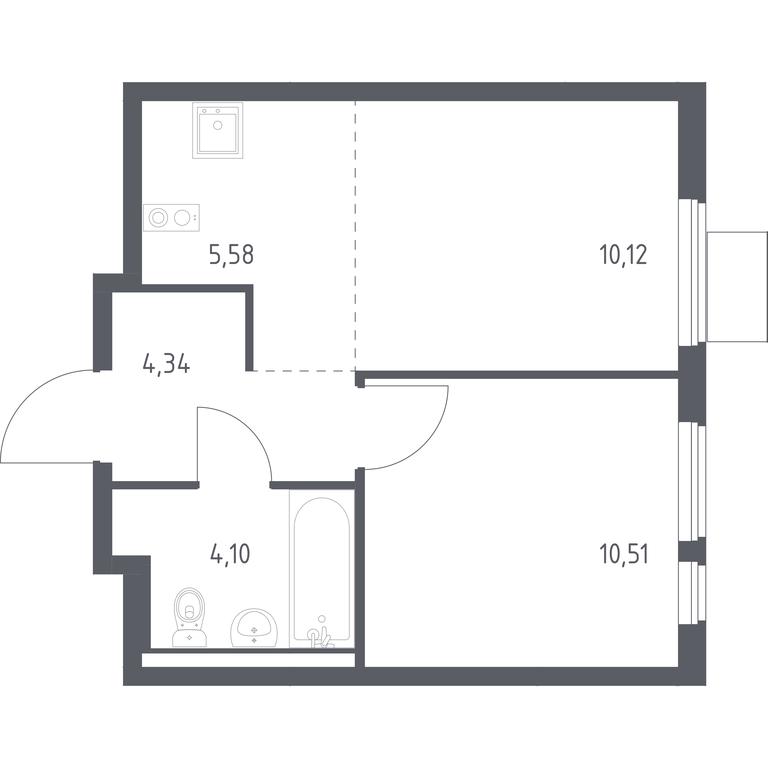 Apartment Sale, 34.65 sq. m. at Gorki Park, Shkolnaya ulitsa, 2, derevnya Korobovo, Leninskiy City District, Moscow Region, Russia #1 Apartment Sale, 34.65 sq. m. at Gorki Park, Shkolnaya ulitsa, 2, derevnya Korobovo, Leninskiy City District, Moscow Region, Russia #1