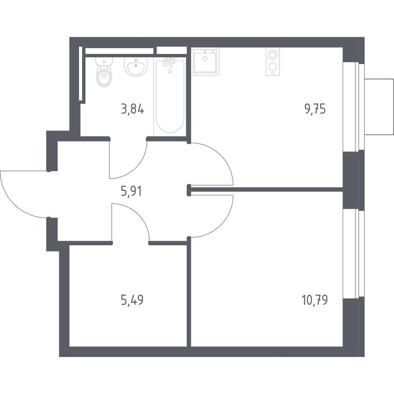 Apartment Sale, 35.78平方米 at Bogdanovskiy Les, derevnya Bogdanikha, Leninskiy City District, Moscow Region, Russia #1 Apartment Sale, 35.78平方米 at Bogdanovskiy Les, derevnya Bogdanikha, Leninskiy City District, Moscow Region, Russia #1