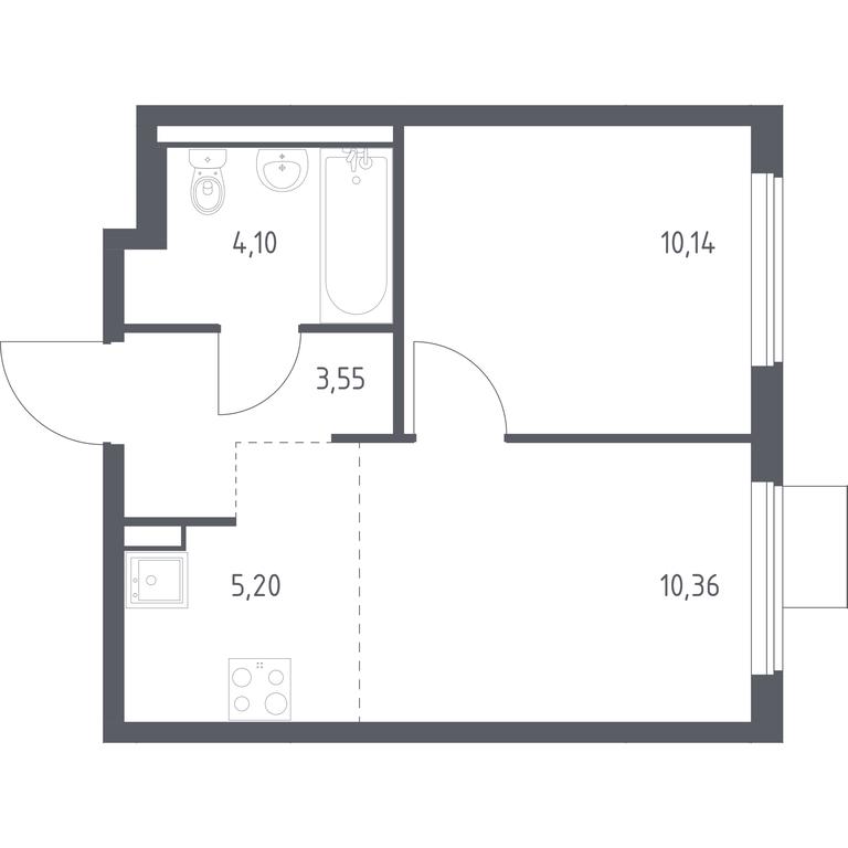 Apartment Sale, 33.35平方米 at Gorki Park, Shkolnaya ulitsa, 2, derevnya Korobovo, Leninskiy City District, Moscow Region, Russia #1 Apartment Sale, 33.35平方米 at Gorki Park, Shkolnaya ulitsa, 2, derevnya Korobovo, Leninskiy City District, Moscow Region, Russia #1