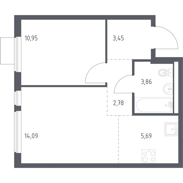 Apartment Sale, 40.82 sq. m. at Gorki Park, Shkolnaya ulitsa, 2, derevnya Korobovo, Leninskiy City District, Moscow Region, Russia #1 Apartment Sale, 40.82 sq. m. at Gorki Park, Shkolnaya ulitsa, 2, derevnya Korobovo, Leninskiy City District, Moscow Region, Russia #1