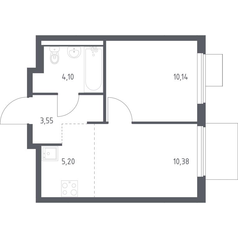 Apartment Sale, 33.37平方米 at Gorki Park, Shkolnaya ulitsa, 2, derevnya Korobovo, Leninskiy City District, Moscow Region, Russia #1 Apartment Sale, 33.37平方米 at Gorki Park, Shkolnaya ulitsa, 2, derevnya Korobovo, Leninskiy City District, Moscow Region, Russia #1