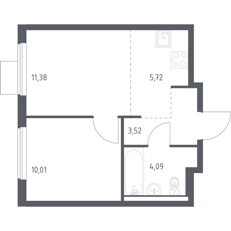 Apartment Sale, 34.72 sq. m. at Gorki Park, Shkolnaya ulitsa, 2, derevnya Korobovo, Leninskiy City District, Moscow Region, Russia #1 Apartment Sale, 34.72 sq. m. at Gorki Park, Shkolnaya ulitsa, 2, derevnya Korobovo, Leninskiy City District, Moscow Region, Russia #1