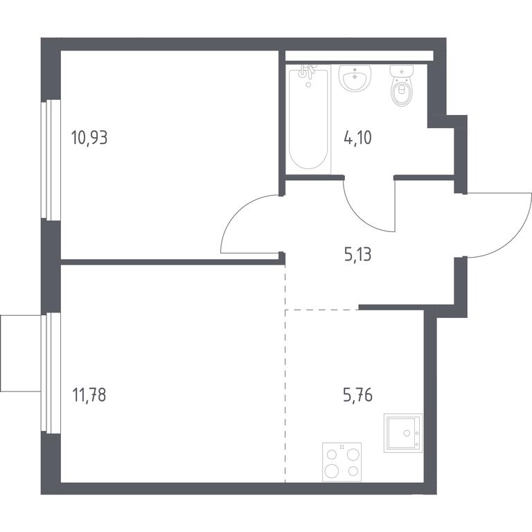 Apartment Sale, 37.7平方米 at Gorki Park, Shkolnaya ulitsa, 2, derevnya Korobovo, Leninskiy City District, Moscow Region, Russia #1