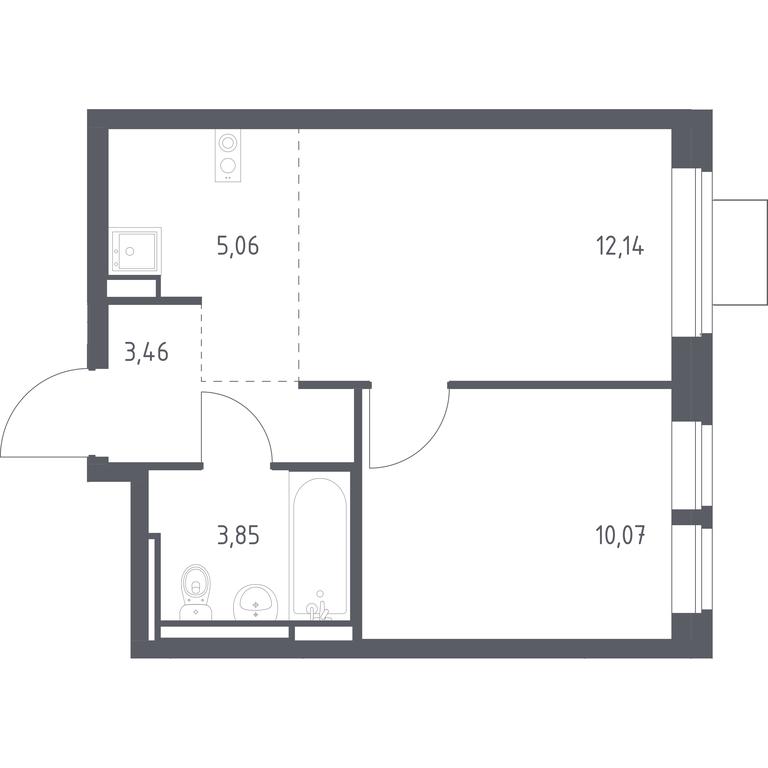 Apartment Sale, 34.58 sq. m. at Bogdanovskiy Les, derevnya Bogdanikha, Leninskiy City District, Moscow Region, Russia #1 Apartment Sale, 34.58 sq. m. at Bogdanovskiy Les, derevnya Bogdanikha, Leninskiy City District, Moscow Region, Russia #1