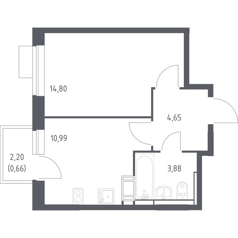 Apartment Sale, 34.98平方米 at Piatnitskie Luga, Pyatnitskoye Highway, 2, derevnya Yurlovo, Solnechnogorsk City District, Moscow Region, Russia #1 Apartment Sale, 34.98平方米 at Piatnitskie Luga, Pyatnitskoye Highway, 2, derevnya Yurlovo, Solnechnogorsk City District, Moscow Region, Russia #1
