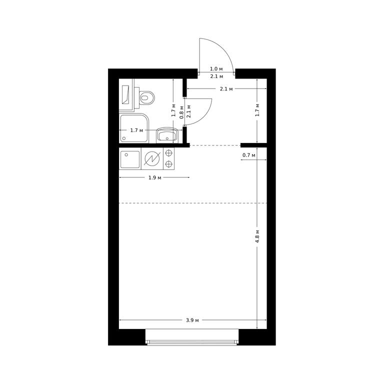 Apartment Sale, 25.2 sq. m. at Polar, Polyarnaya Street, 39Б, Moscow, Russia #1 Apartment Sale, 25.2 sq. m. at Polar, Polyarnaya Street, 39Б, Moscow, Russia #1