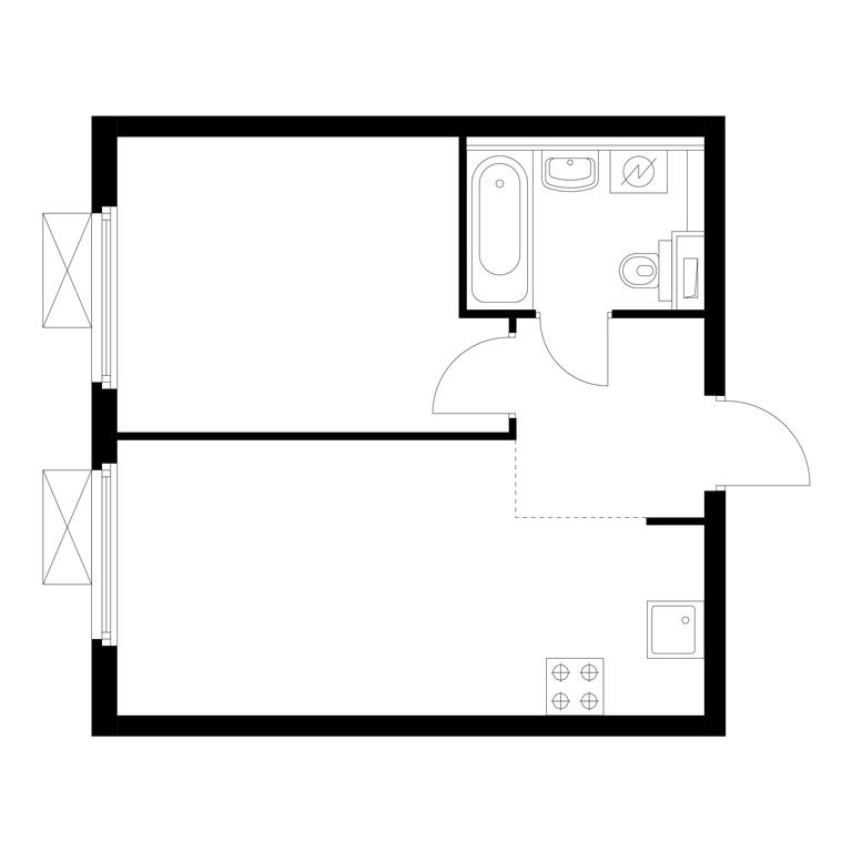 1-BD Apartment Sale, 35.91 sq. m. at Pervyi Dubrovskiy, Novoostapovskaya Street, 1с4, Moscow, Russia #1 1-BD Apartment Sale, 35.91 sq. m. at Pervyi Dubrovskiy, Novoostapovskaya Street, 1с4, Moscow, Russia #1