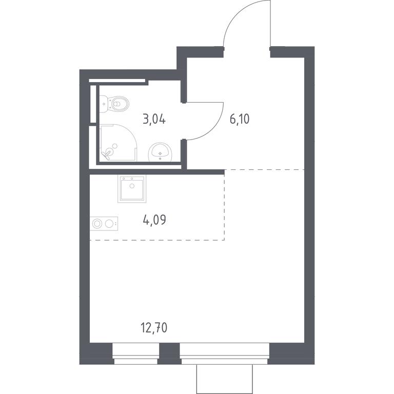 Apartment Sale, 25.93平方米 at Bogdanovskiy Les, derevnya Bogdanikha, Leninskiy City District, Moscow Region, Russia #1 Apartment Sale, 25.93平方米 at Bogdanovskiy Les, derevnya Bogdanikha, Leninskiy City District, Moscow Region, Russia #1