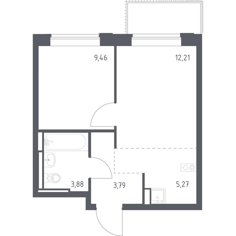 Apartment Sale, 34.61 sq. m. at Pribrezhnyi Park, Pribrezhniy Park Residential Complex, Village of Yam, Domodedovo City District, Moscow Region, Russia #1 Apartment Sale, 34.61 sq. m. at Pribrezhnyi Park, Pribrezhniy Park Residential Complex, Village of Yam, Domodedovo City District, Moscow Region, Russia #1