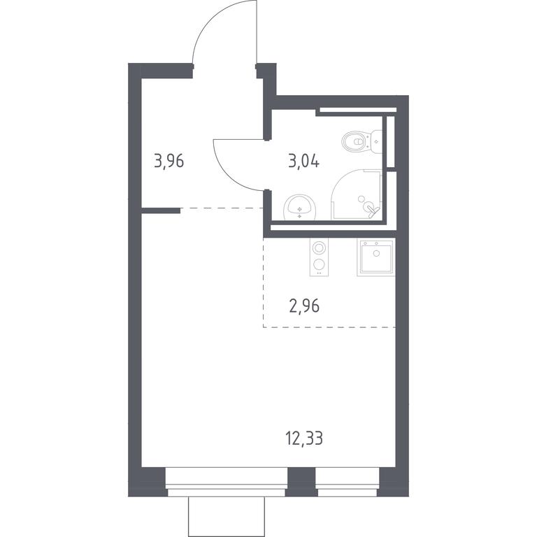 Apartment Sale, 22.29 sq. m. at Bogdanovskiy Les, derevnya Bogdanikha, Leninskiy City District, Moscow Region, Russia #1