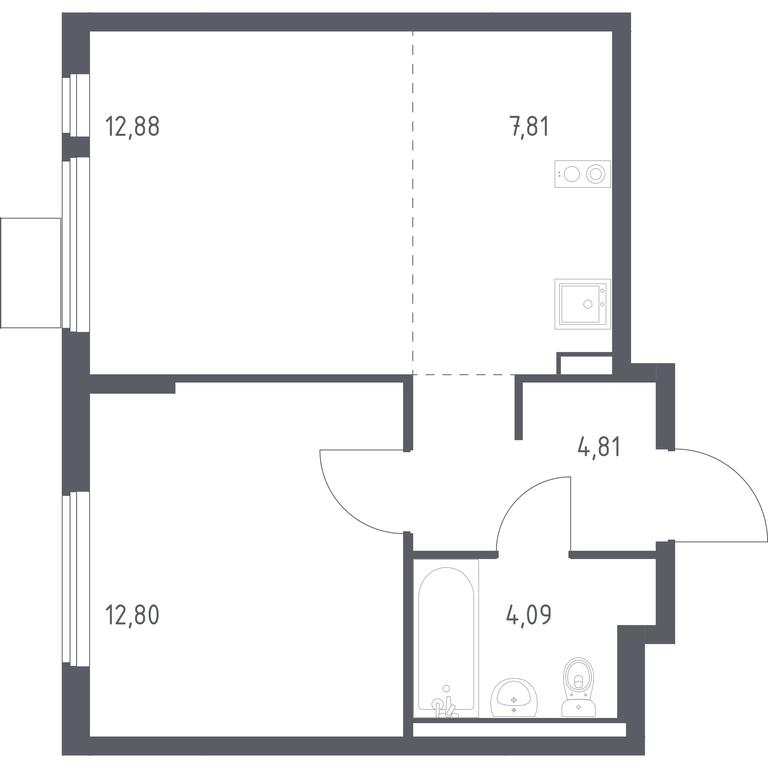 Apartment Sale, 42.39平方米 at Gorki Park, Shkolnaya ulitsa, 2, derevnya Korobovo, Leninskiy City District, Moscow Region, Russia #1 Apartment Sale, 42.39平方米 at Gorki Park, Shkolnaya ulitsa, 2, derevnya Korobovo, Leninskiy City District, Moscow Region, Russia #1