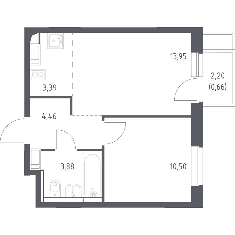 Apartment Sale, 36.84平方米 at Piatnitskie Luga, Pyatnitskoye Highway, 2, derevnya Yurlovo, Solnechnogorsk City District, Moscow Region, Russia #1 Apartment Sale, 36.84平方米 at Piatnitskie Luga, Pyatnitskoye Highway, 2, derevnya Yurlovo, Solnechnogorsk City District, Moscow Region, Russia #1