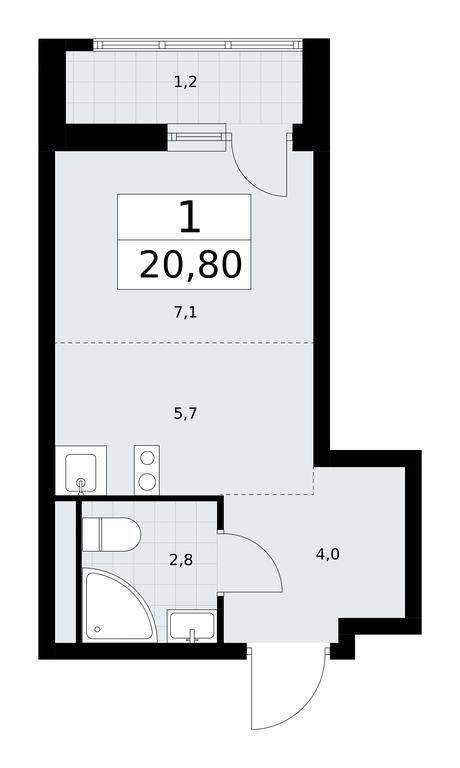 Apartment Sale, 20.8平方米 at Rodniye Kvartaly, Kvartal № 33, Marushkinskoye Settlement, Moscow, Russia #1 Apartment Sale, 20.8平方米 at Rodniye Kvartaly, Kvartal № 33, Marushkinskoye Settlement, Moscow, Russia #1